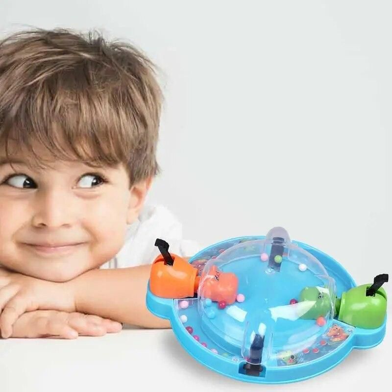 Hungry Tortoise Chomping Hippo Swallowing Beads Board Game Kids Early Educational Tabletop Family Interaction Toys