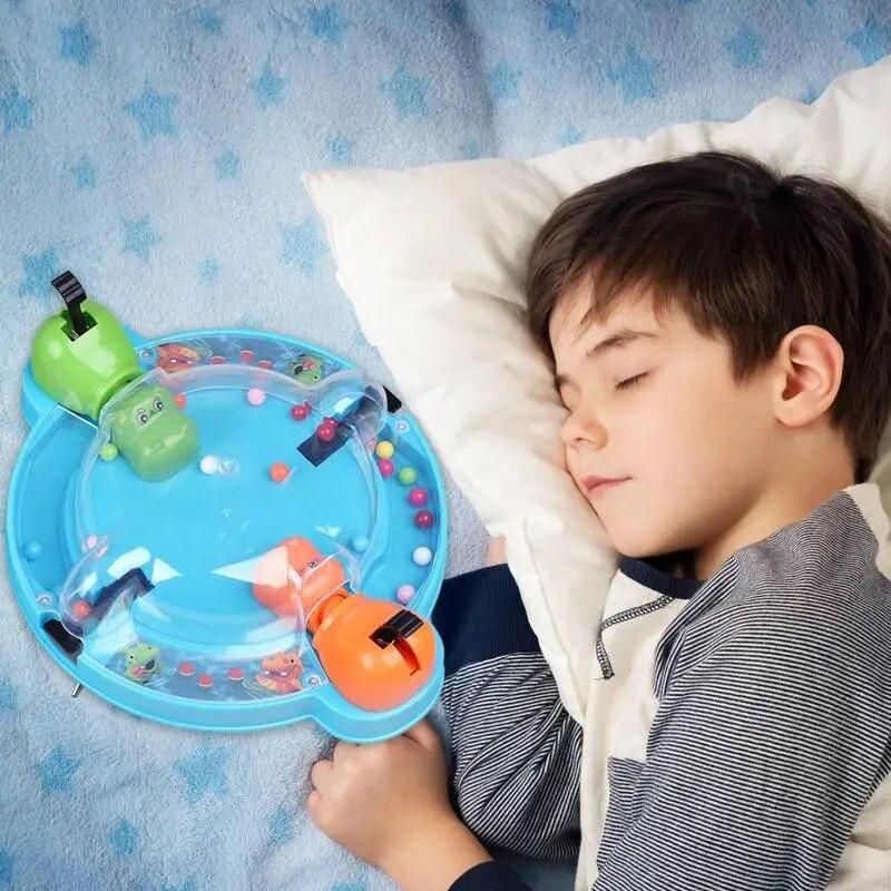 Hungry Tortoise Chomping Hippo Swallowing Beads Board Game Kids Early Educational Tabletop Family Interaction Toys