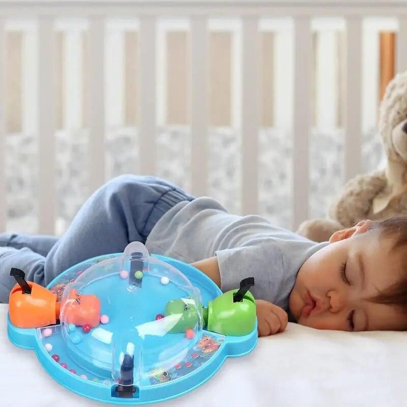 Hungry Tortoise Chomping Hippo Swallowing Beads Board Game Kids Early Educational Tabletop Family Interaction Toys