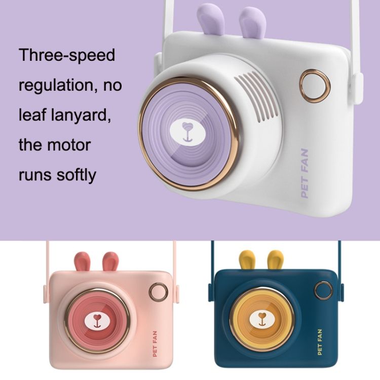 GL106 No-Leaf Mini Camera Fan, Style Rabbit (Purple)