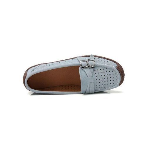 EUR Size 35-41 High Quality Flats Women Suede Leather Flats Shoes Handmade Comfort Loafers Grey