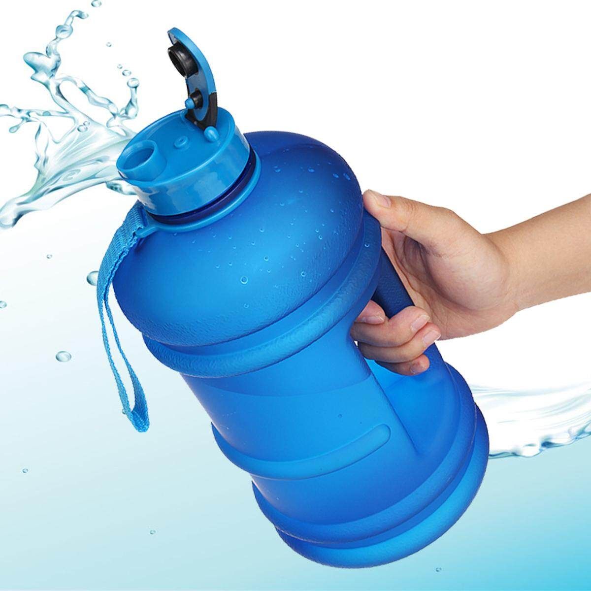 2.2L BPA Free Sport Gym Training Drink Water Bottle Kettle Camping UK Blue (blue)