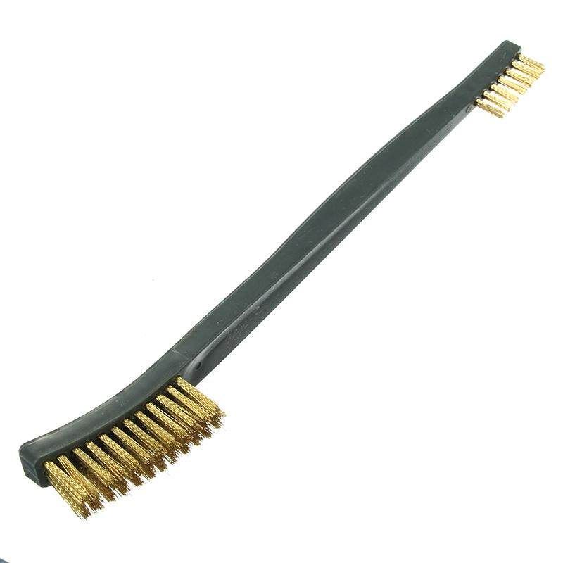 3Pcs Brush Kit Double End Steel Wire Brush Copper Wire Brush Nylon Brush
