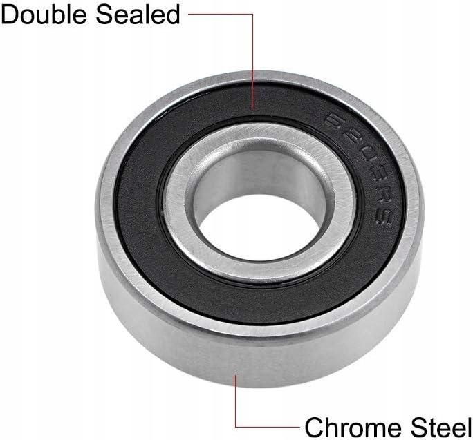 Deep-groove ball bearings 16 mm, ID 40 mm, OD 12 mm, sealed double bore in chrome-plated steel Z2