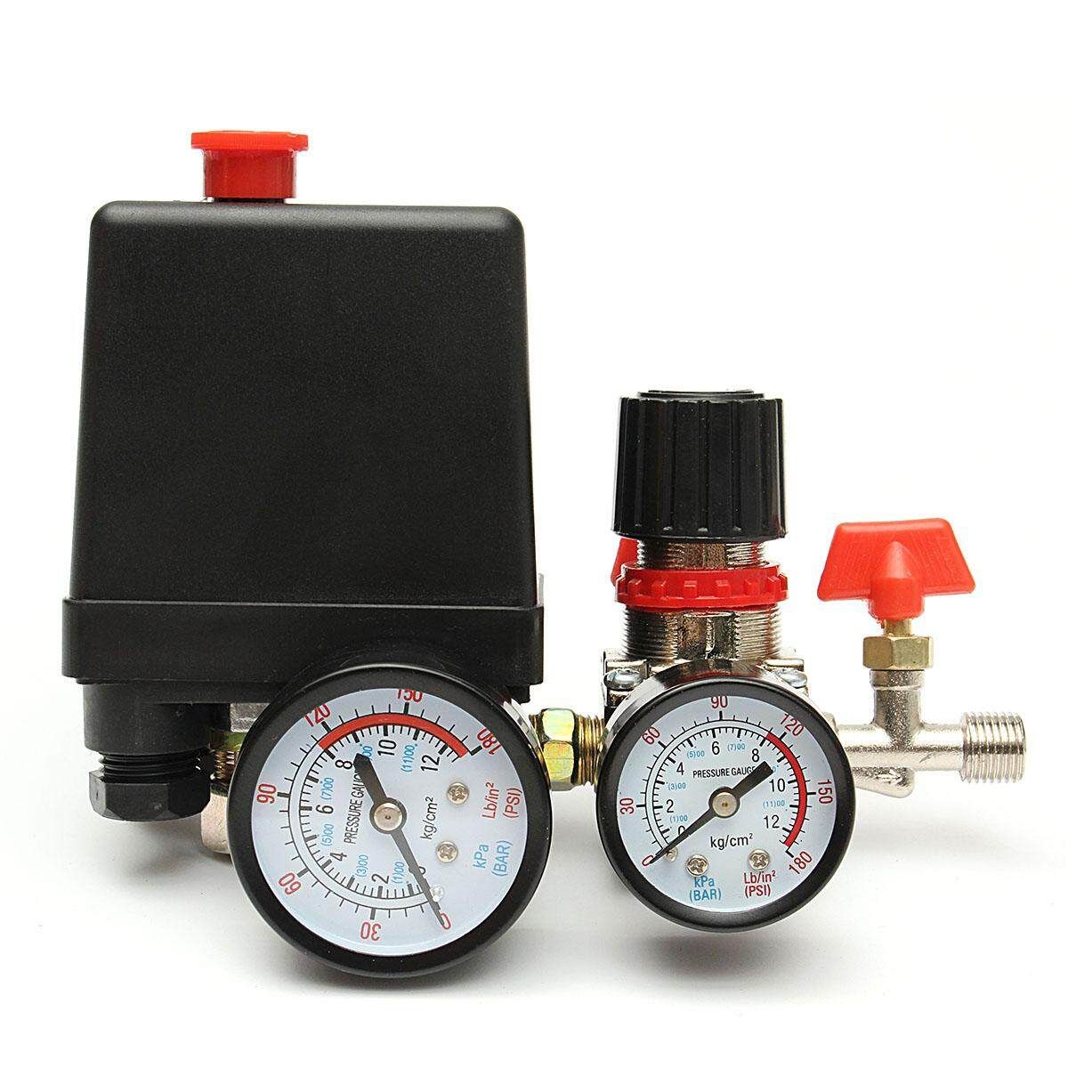 240V 95-125PSI Air Compressor Switch Control Valve Manifold Regulator