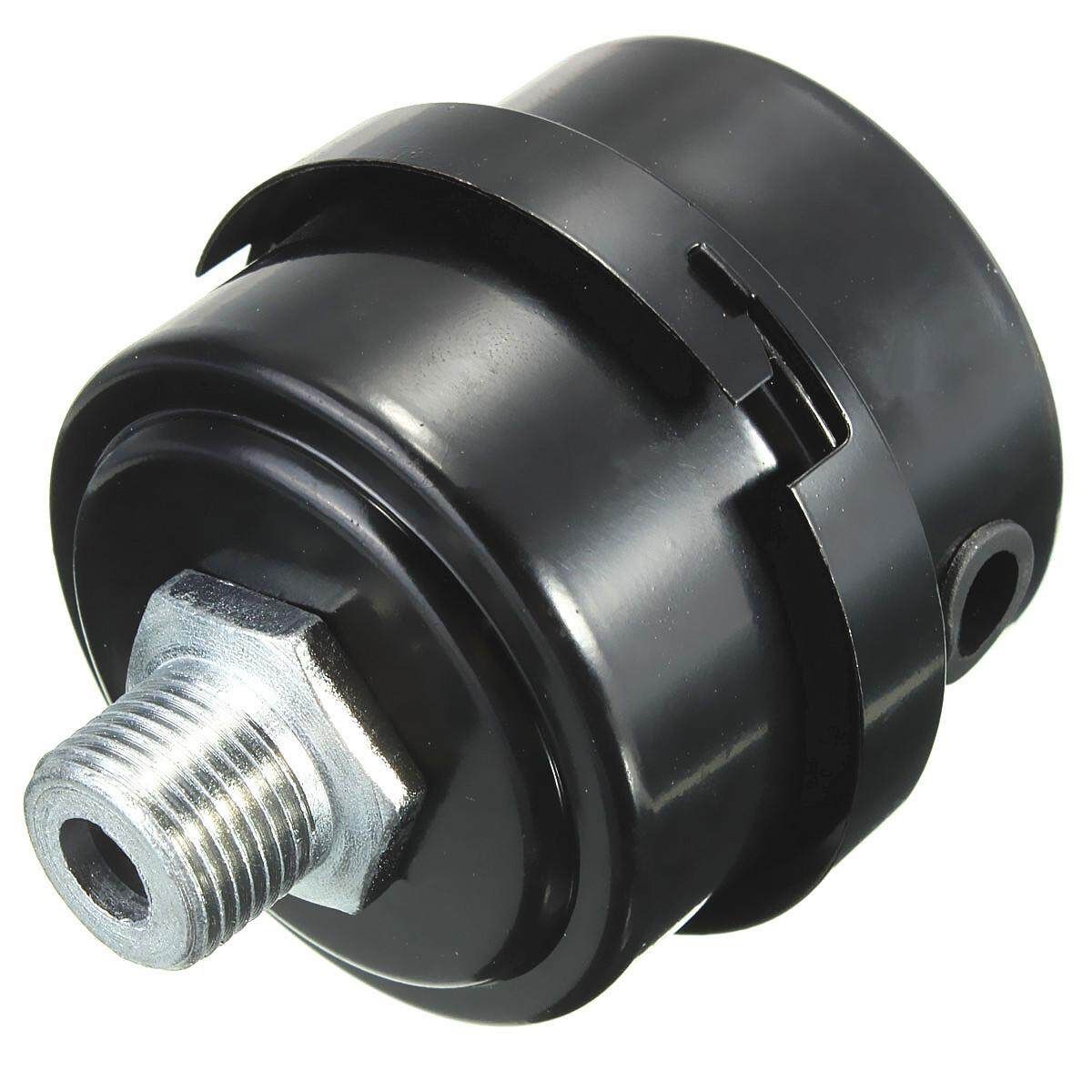 6pcs Black Metal 3/8BSP 16mm Thread Dia Air Compressor Intake Filter Muffler Silencer 40*60mm