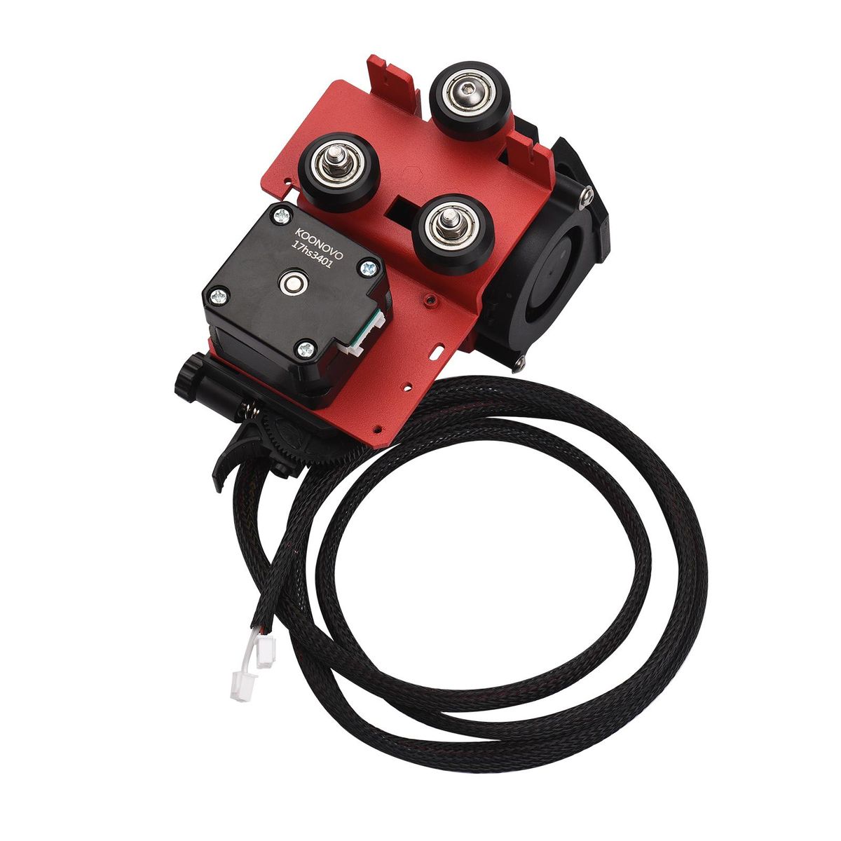 Full Metal Titan Extruder 3D Printer Direct Feed Extruding Machanism with 42-34 Stepper Motor Hotend Kit 4010 Fan 0.4mm Nozzle Fixed Backplane with V-Slot Wheel for Ender 3/Ender 3S/Ender 3PRO