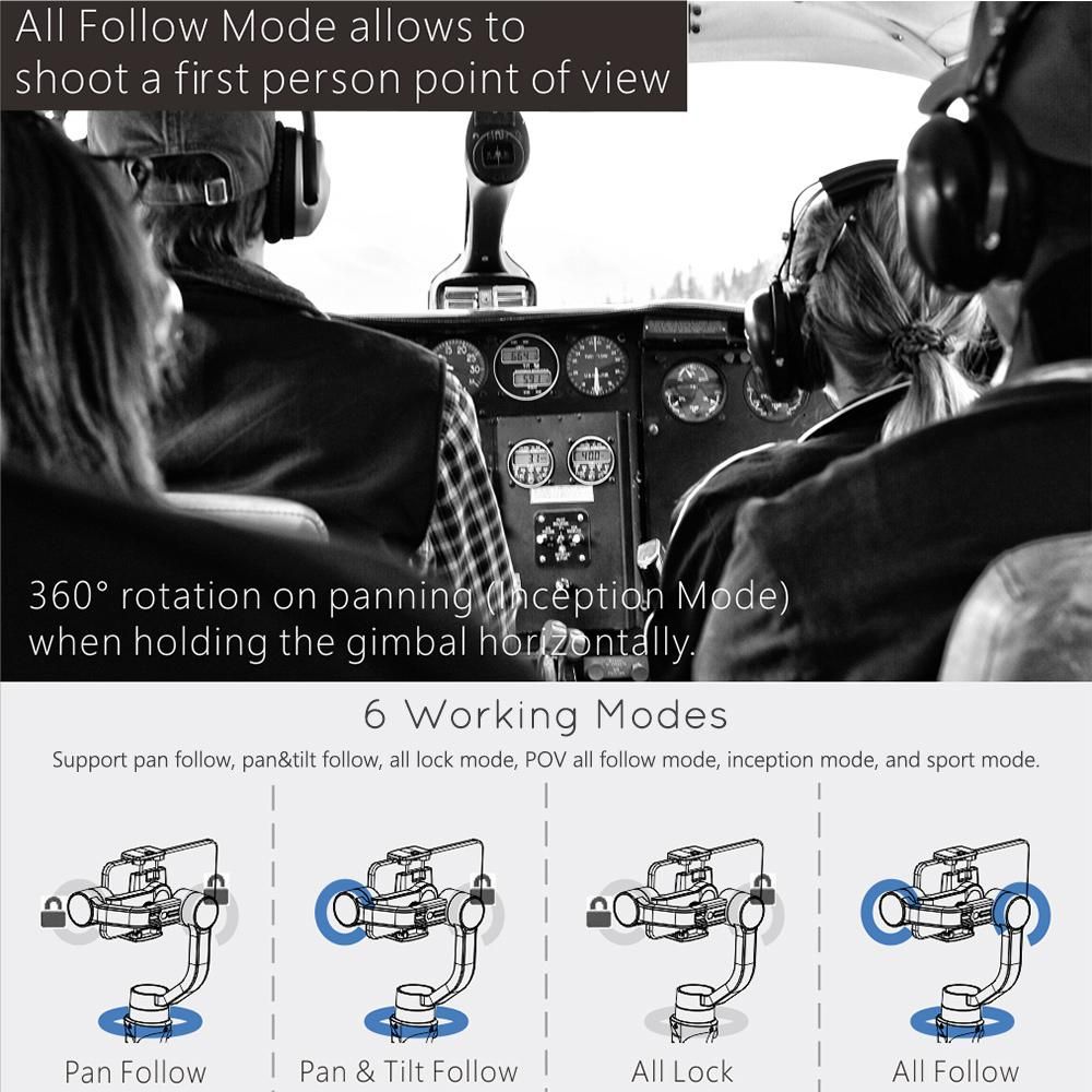 hohem iSteady Mobile+ 3-Axis Handheld Gimbal Stabilizer Auto-tracking Motion Time Lapse Panoramic Photography Zoom Control Max. Payload 280g Replacement for iPhone 13/12/11/X Pro Max 8 Smartphones