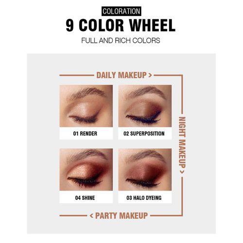 Palette 9-Color Fine Powder Matte Shimmer Eye Shadow