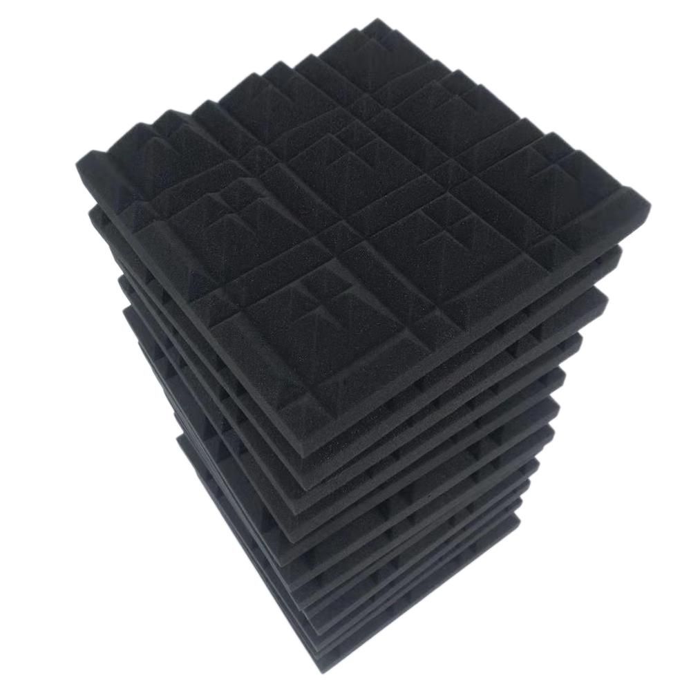 Acoustic Panels Studio Foam 12Pack Pyramid 2inch x 12inch x 12inch Sound Absorbing Foam Soundproofing Wall Tiles