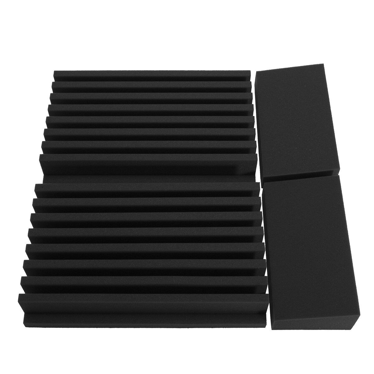 Acoustic Wedge Studio Soundproof Panel Foam Board Sound Absorption Sponge Tiles Grey Grey (dark Grey)