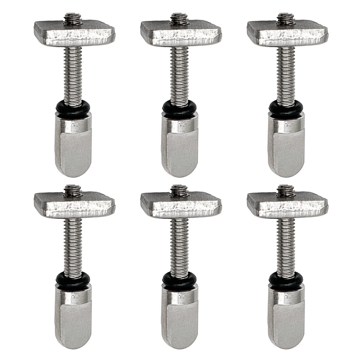 6Pcs Thumb Fin Screws Surfboard Rudder Fin Screws Silver Screw
