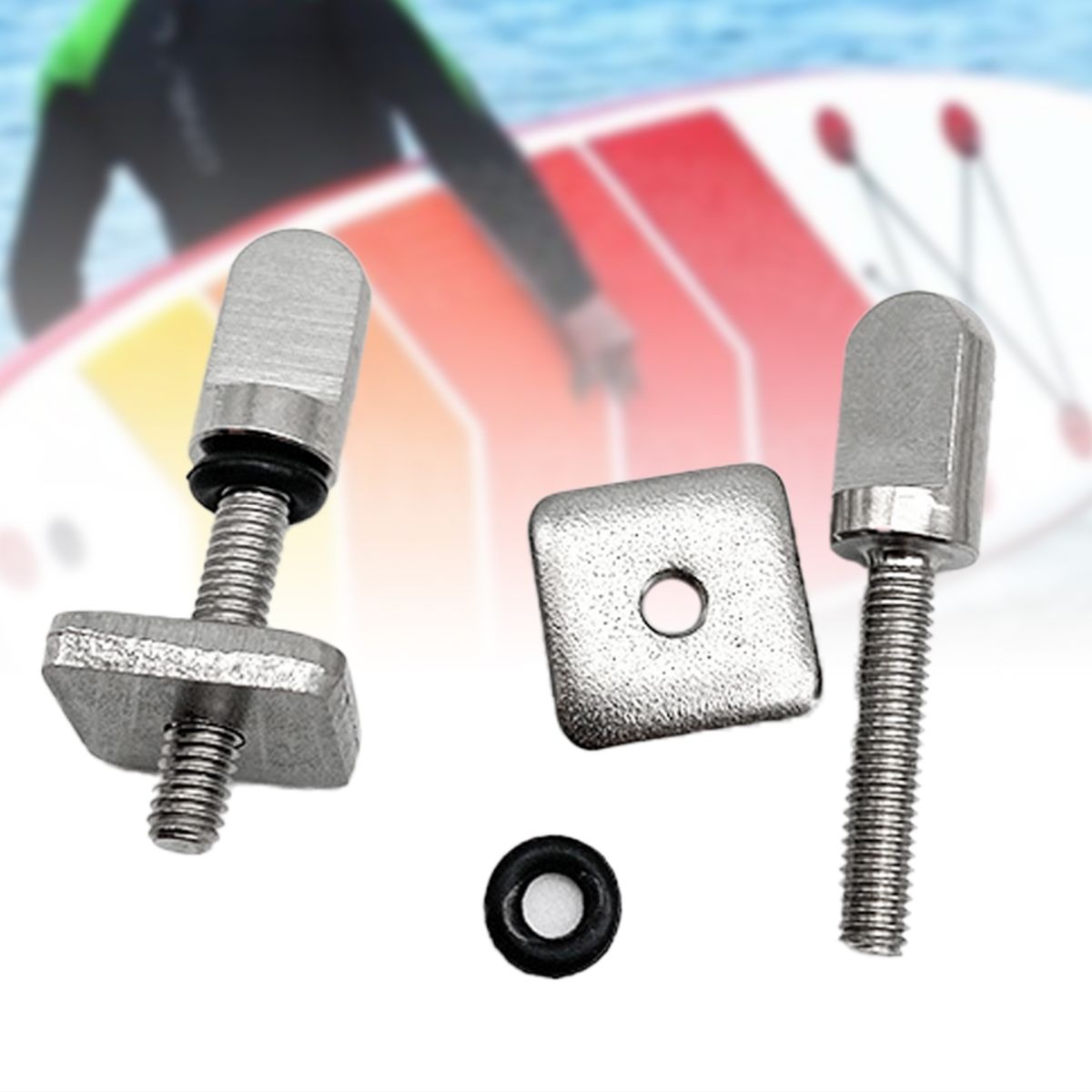 6Pcs Thumb Fin Screws Surfboard Rudder Fin Screws Silver Screw