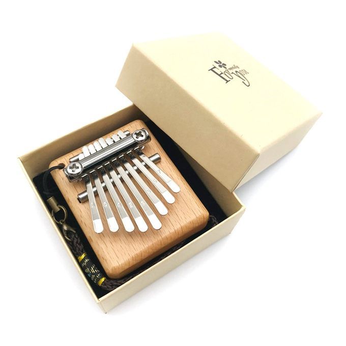 Thumb Piano 8-Tone Mini K Mba Finger Piano Portable Musi  Instrument Afri An Thumb Whole Board Wood K Mba Piano-wood   Olor