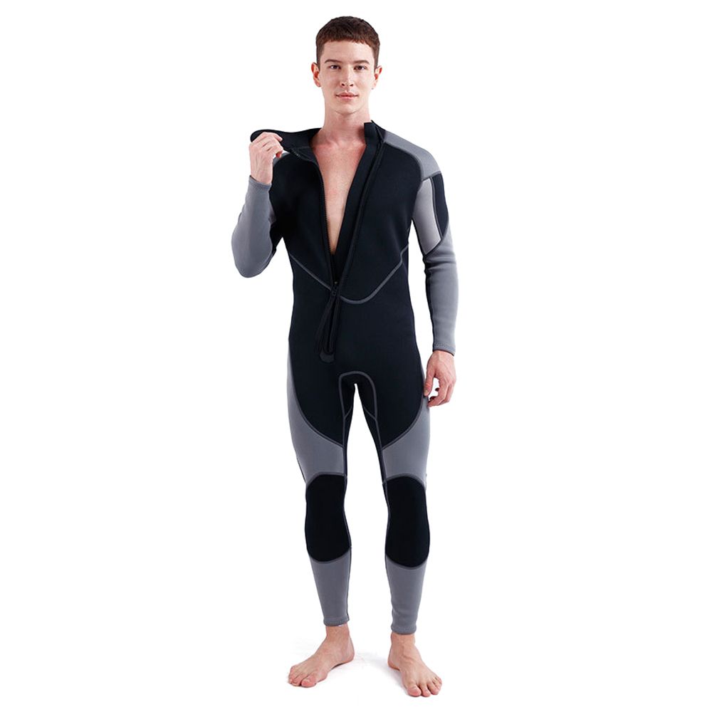 3mm Neoprene Wetsuit For Men Front Zip Full Body Diving Suit