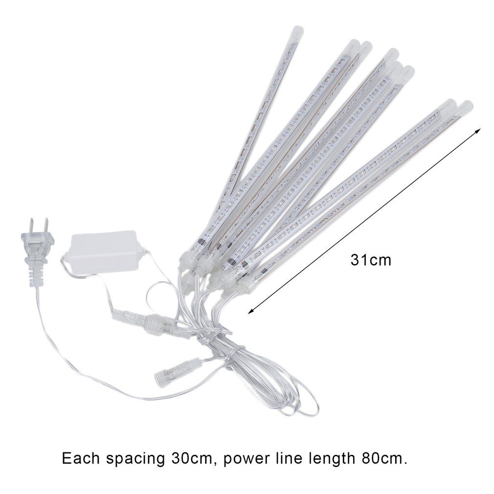30CM Meteor Tube LED Meteor Shower Rain Tubes Christmas