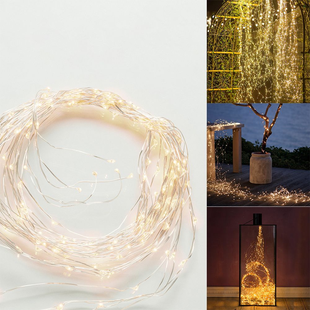 Solar Vines Branch LED String Fairy Light Garden Fence Tree