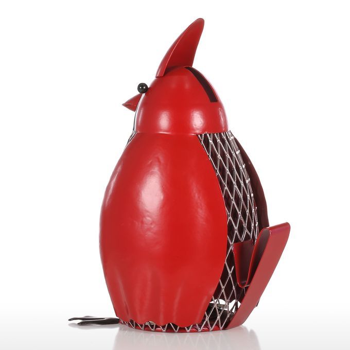 Bird Money  With Red Clothes Iron Handmade Bird Shape Coin -