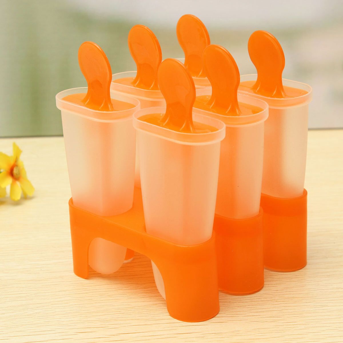 6 Cell Safe DIY Frozen Ice Mold Ice Maker Lolly Mould Tray Pan Kitchen