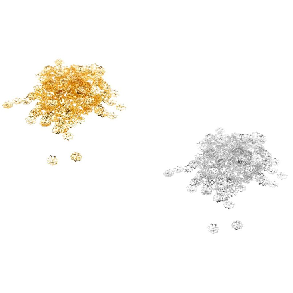 Wholesale 600pc Flower Bead Caps End Caps 6mm Jewelry Making DIY Gold
