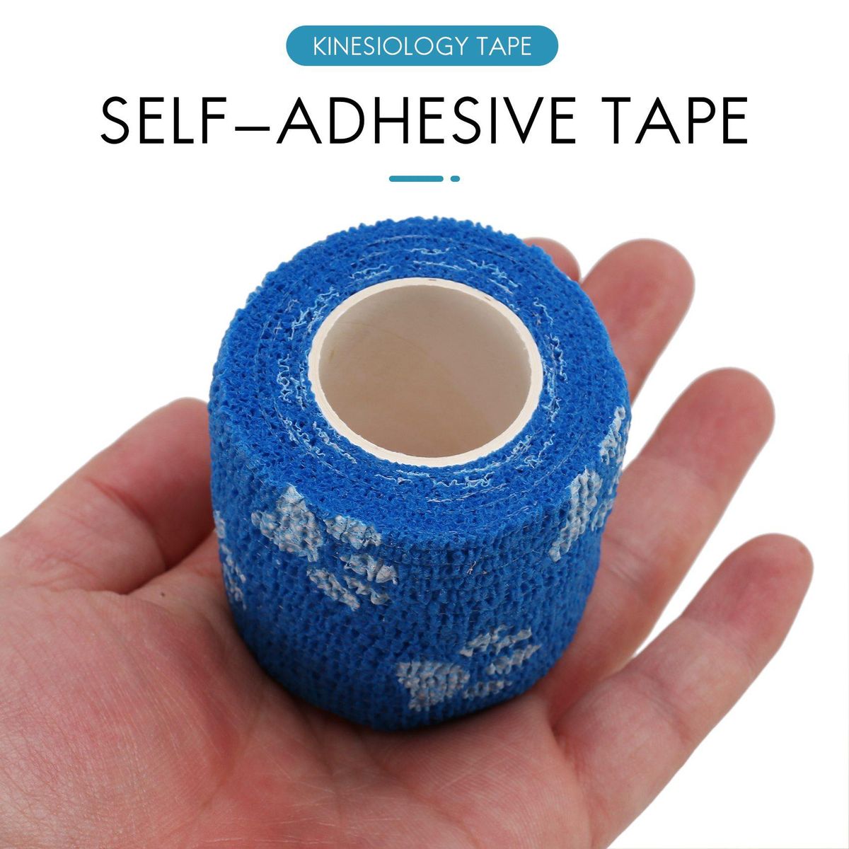 -Adhesive Wrist Ankle Joints Wrap Bandage Tape Blue