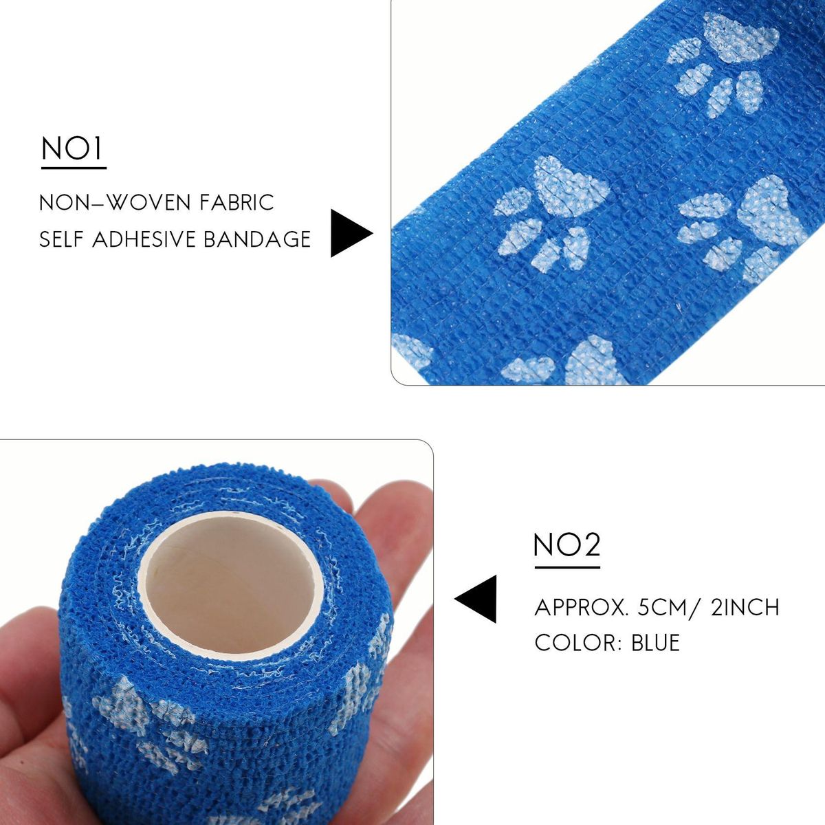 -Adhesive Wrist Ankle Joints Wrap Bandage Tape Blue