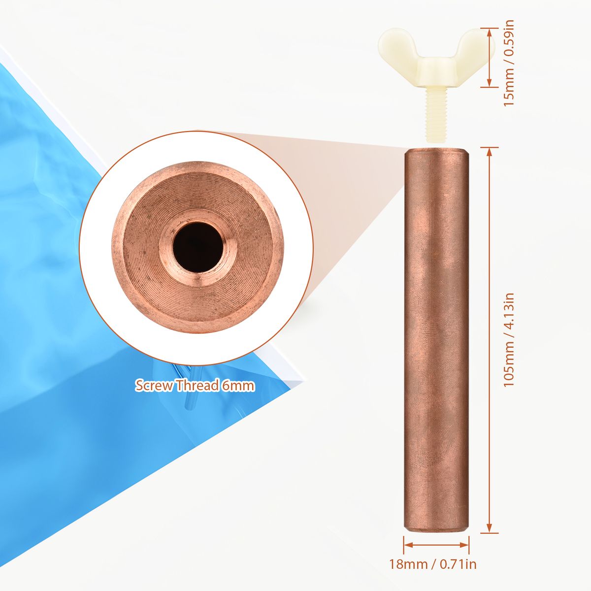 Copper Anode Rod Replacement For Solar Power Swimming Pool