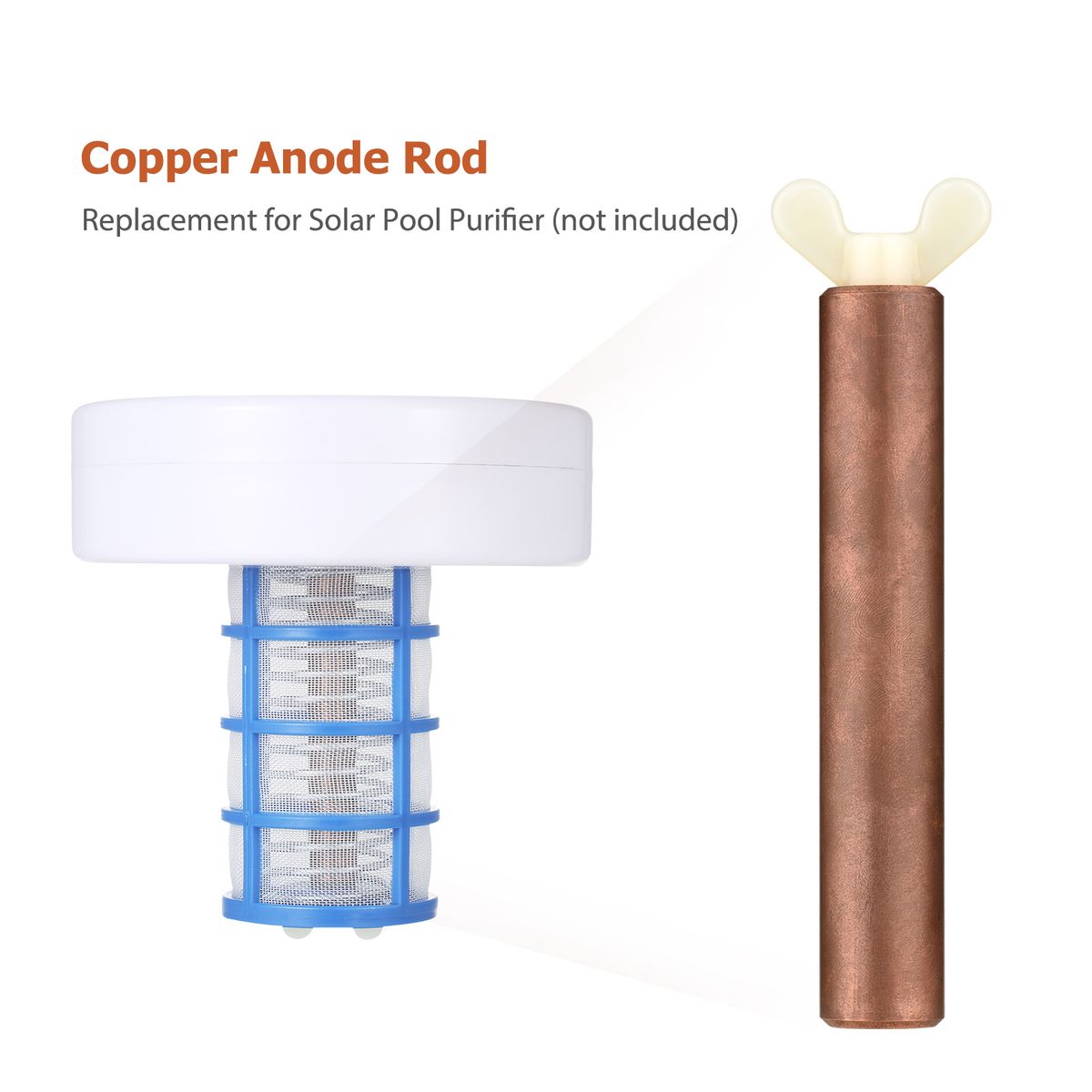Copper Anode Rod Replacement For Solar Power Swimming Pool