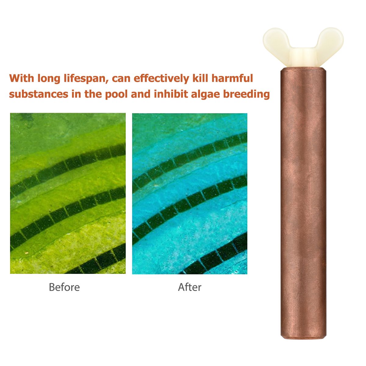 Copper Anode Rod Replacement For Solar Power Swimming Pool