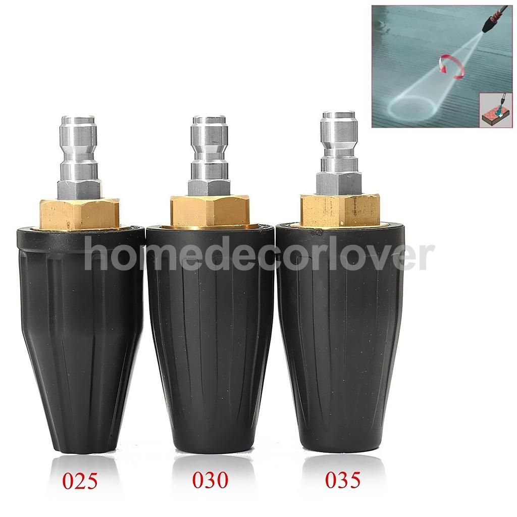 High Pressure Washer Cleaner Spray Rotating Turbo Nozzle 3600 PSI 2.5
