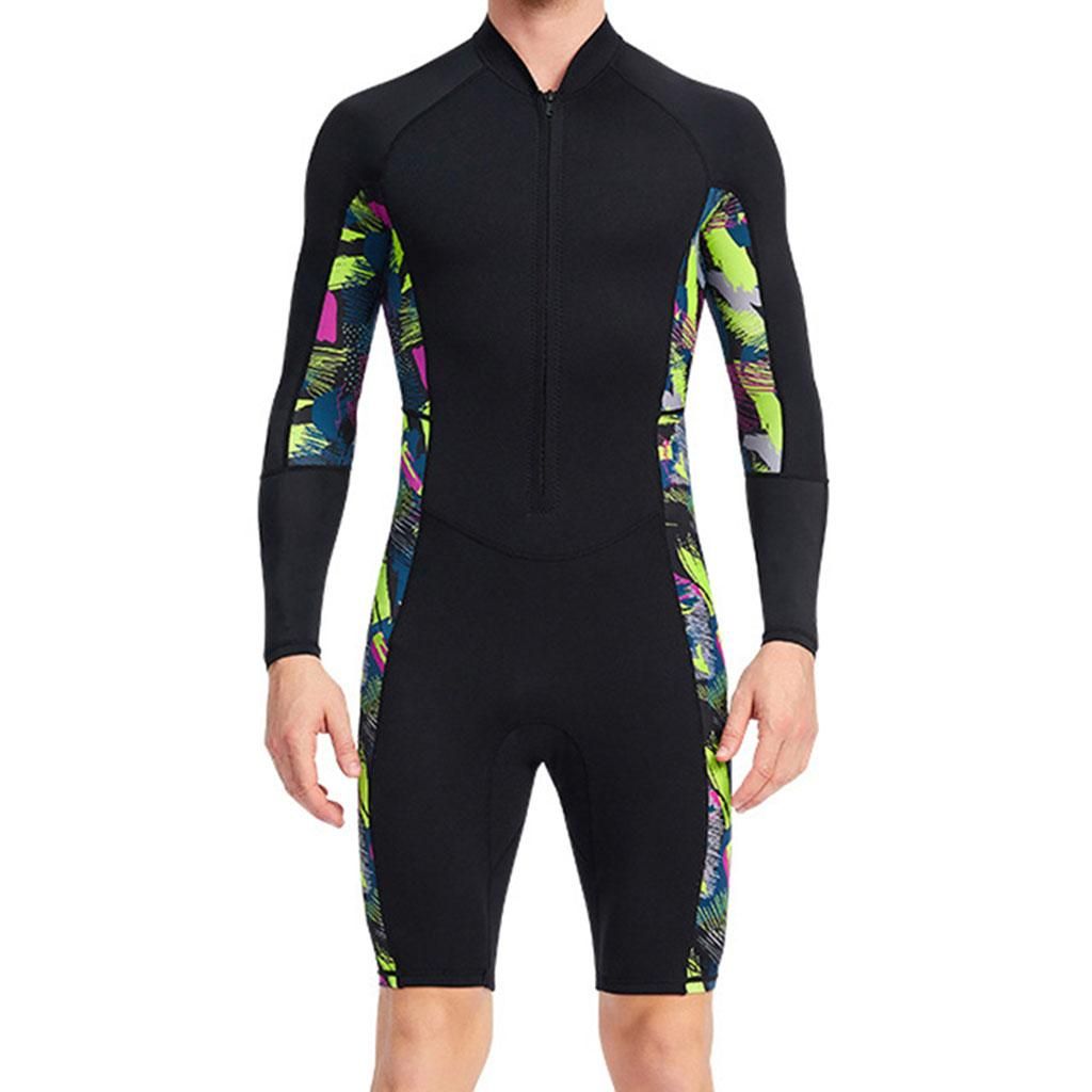 Men 1.5mm Neoprene Wetsuit Shorty Jumpsuit Swimwear For Surfing Scuba Diving