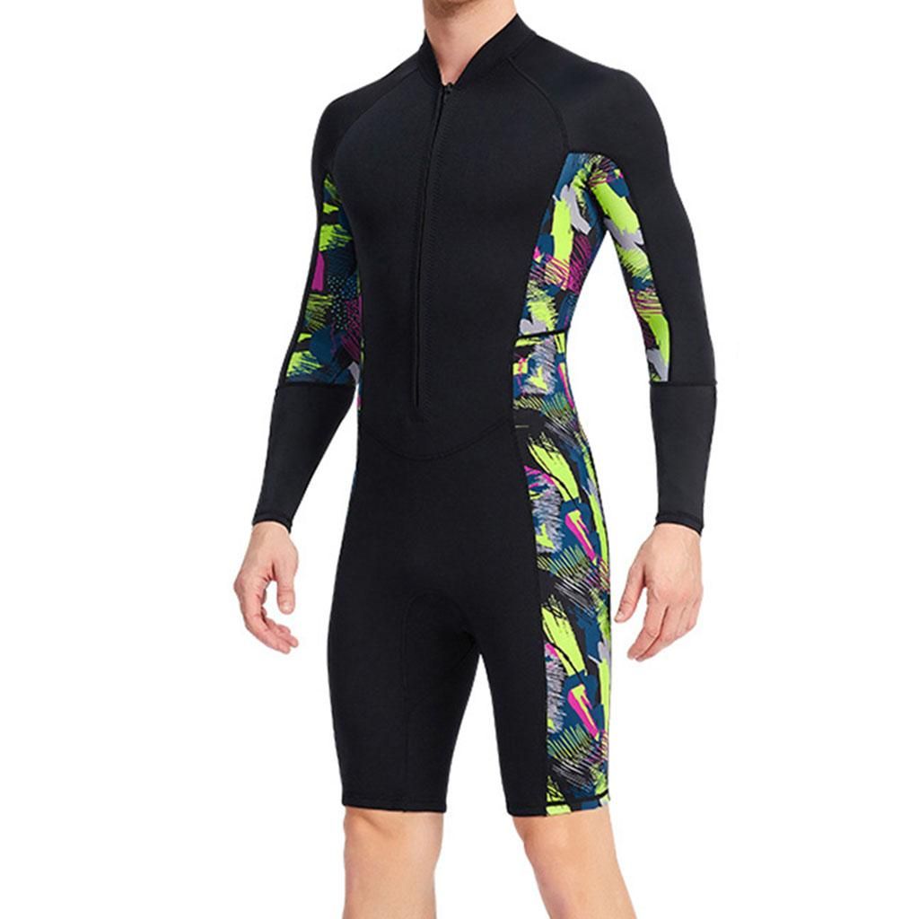 Men 1.5mm Neoprene Wetsuit Shorty Jumpsuit Swimwear For Surfing Scuba Diving