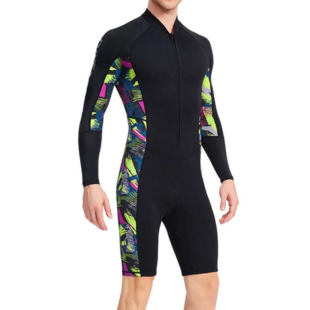 Men 1.5mm Neoprene Wetsuit Shorty Jumpsuit Swimwear For Surfing Scuba Diving