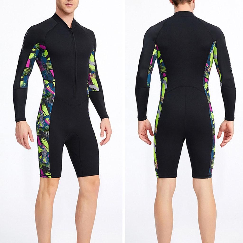 Men 1.5mm Neoprene Wetsuit Shorty Jumpsuit Swimwear For Surfing Scuba Diving