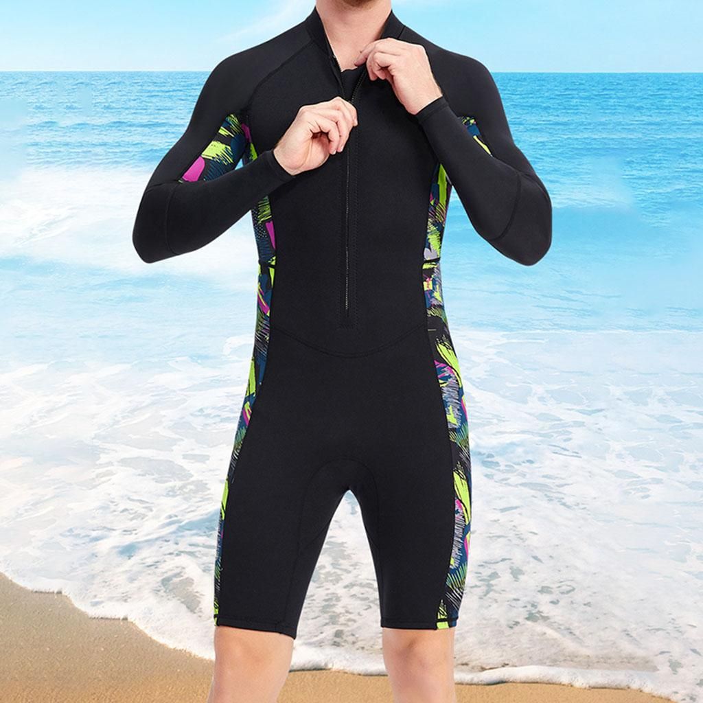 Men 1.5mm Neoprene Wetsuit Shorty Jumpsuit Swimwear For Surfing Scuba Diving
