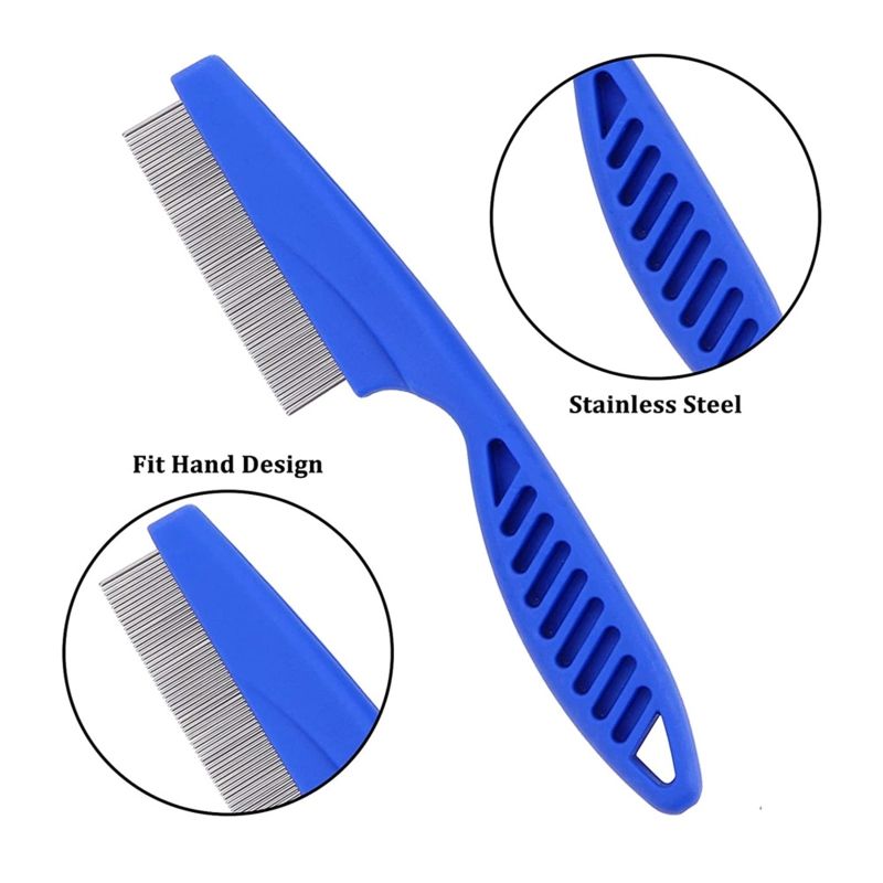 6Pcs Hair Comb Lice Comb Tear Stain Remover Dandruff & Nit Comb With Metal