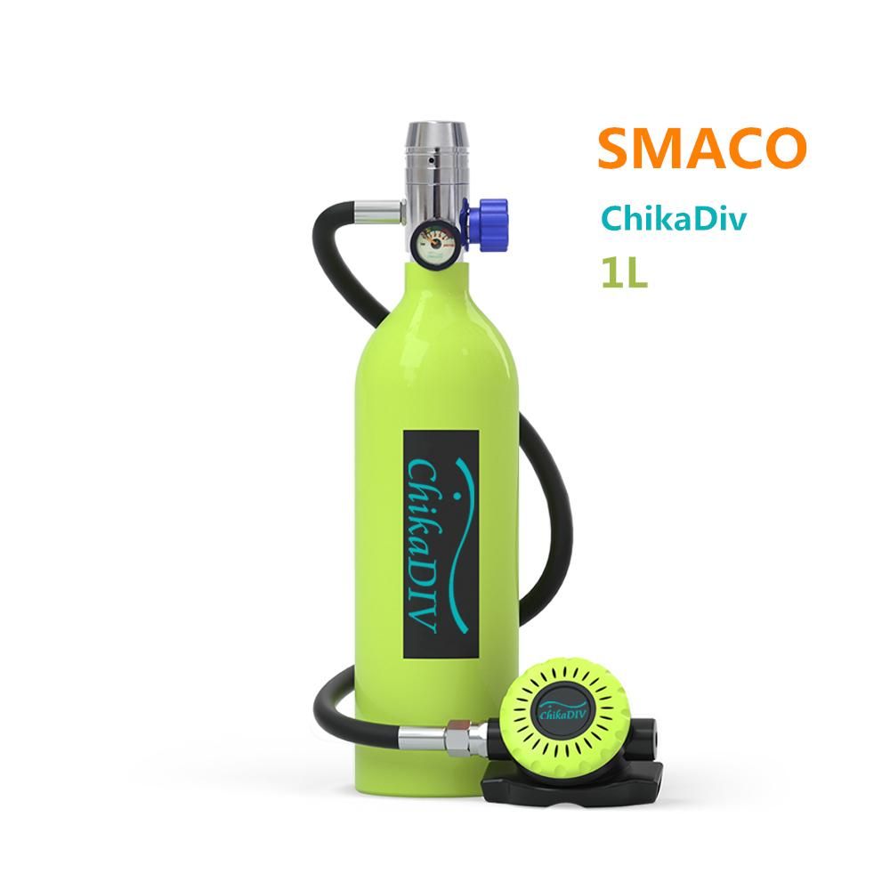 Smaco ChikaDiv Scuba Diving Equipment Capacity 1L Time 18 Min Snorkeling Set Easily Use Underwater Scuba Diving Tank Oxygen
