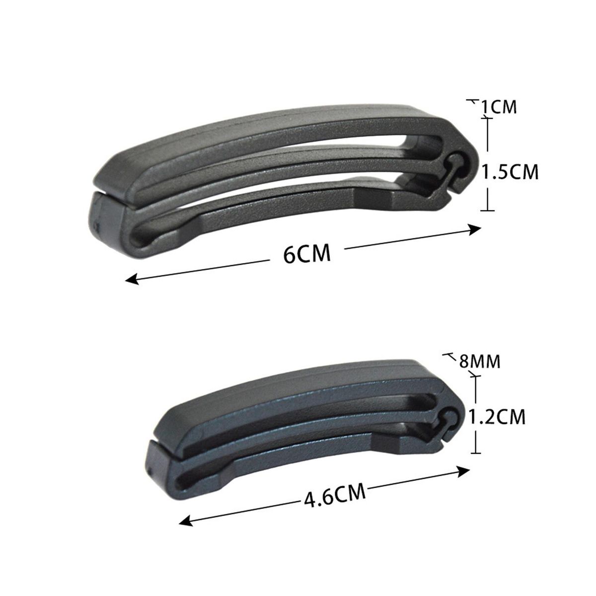 2Pcs Webbing Tail Clips Dive Webbing Buckles Backpack Clip