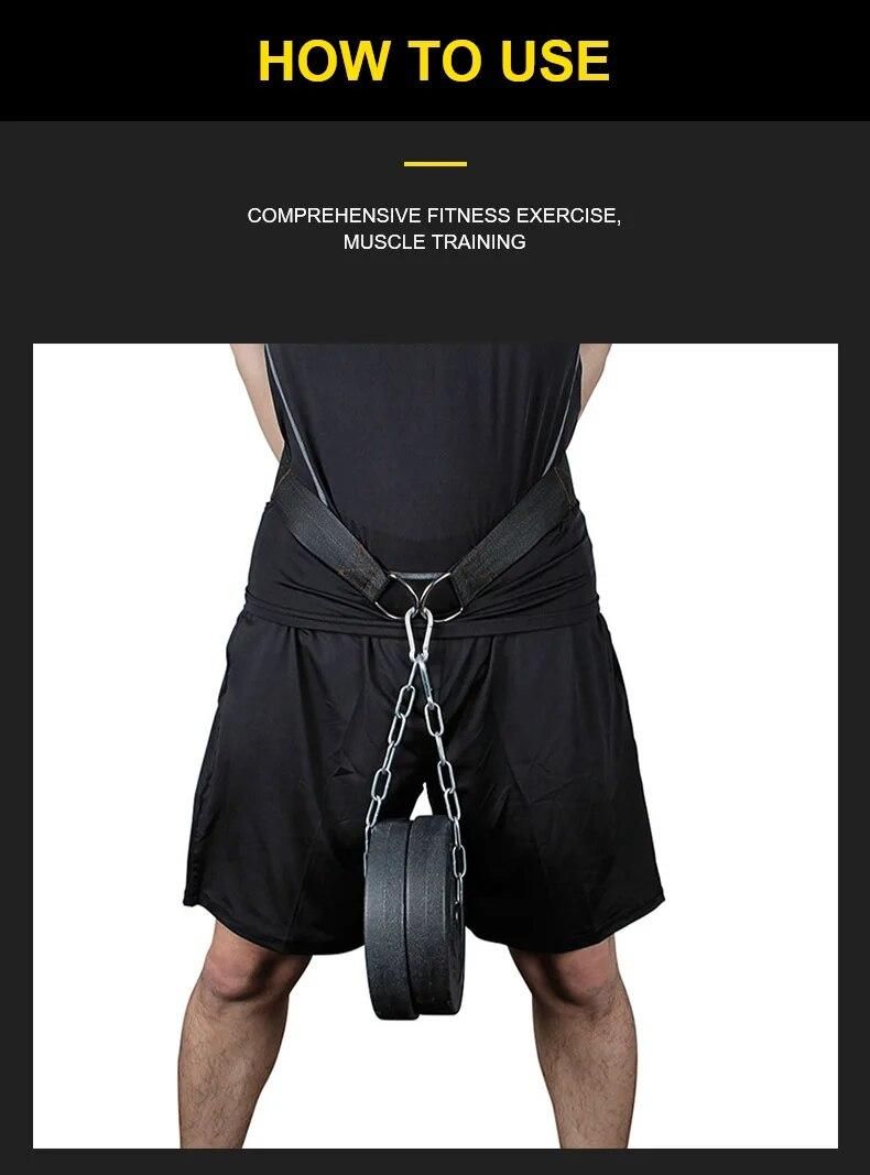 Fitness Equipment Weight Belt Professional Gym Pull-Ups Barbell Tablets Weights Dumbbell Weightlifting Belt Strength Pull Up L