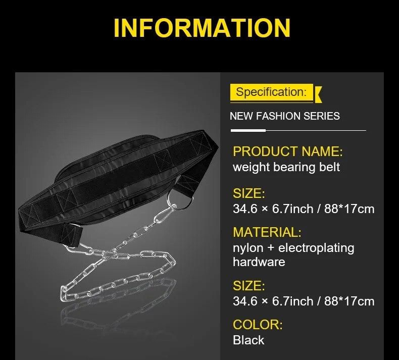 Fitness Equipment Weight Belt Professional Gym Pull-Ups Barbell Tablets Weights Dumbbell Weightlifting Belt Strength Pull Up L