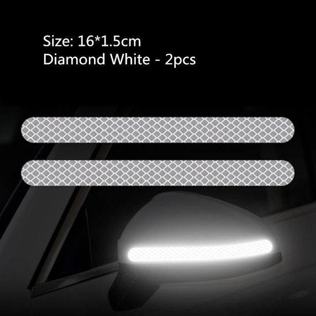 2Pc Reflectante Car Stickers Rearview Mirror ReflectiveTape