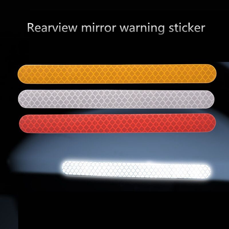 2Pc Reflectante Car Stickers Rearview Mirror ReflectiveTape