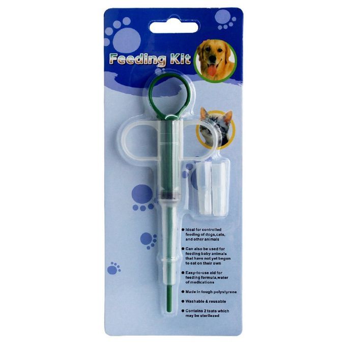 Home Pills Dispenser Feeding Medicine Cat'S Dogs Pets Tablet Feeder White&green