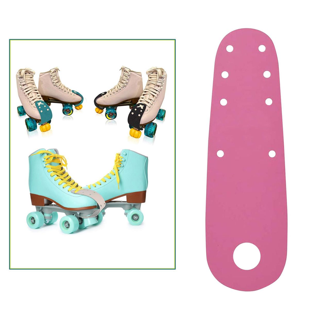 Roller Skating Protection Faux Leather Replacement  Pink