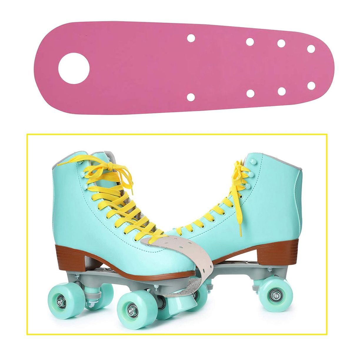 Roller Skating Protection Faux Leather Replacement  Pink