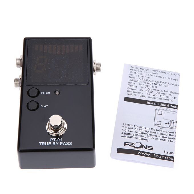 Guitar Bass Violin Ukelele Mini Pedal Tuner
