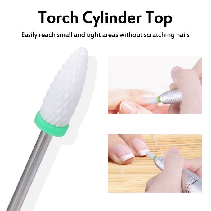 6pcs Nail Drill Bits Cuticle Cleaner Dust Drill Brush