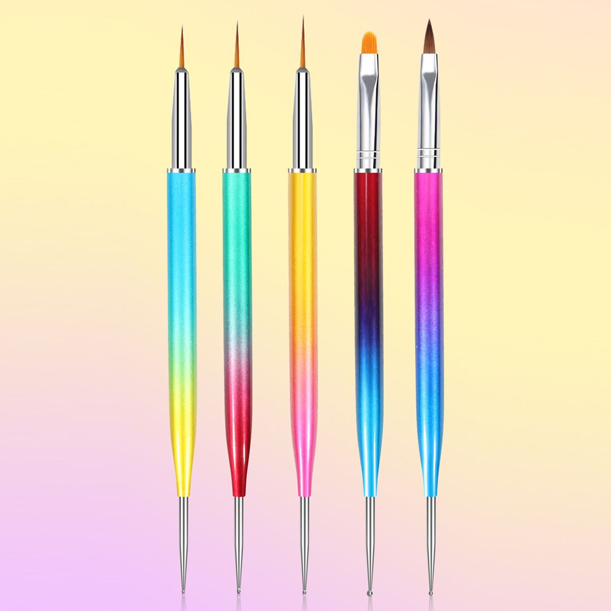 5PCS Nail Liner Pen Kit For Drawing Lines Details Stripes