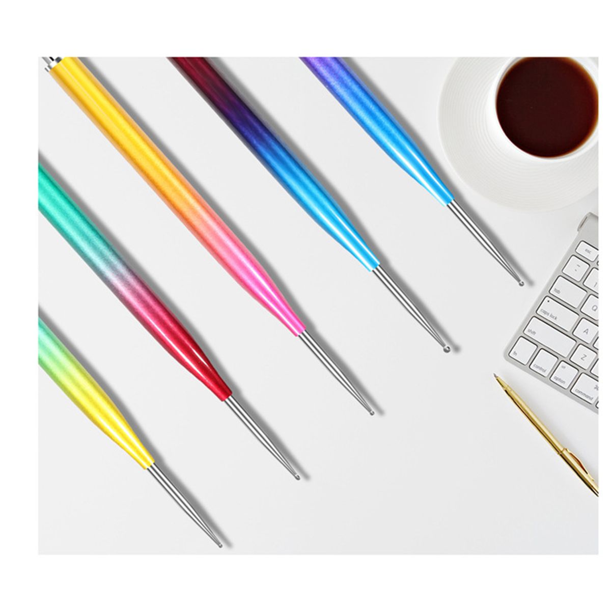 5PCS Nail Liner Pen Kit For Drawing Lines Details Stripes