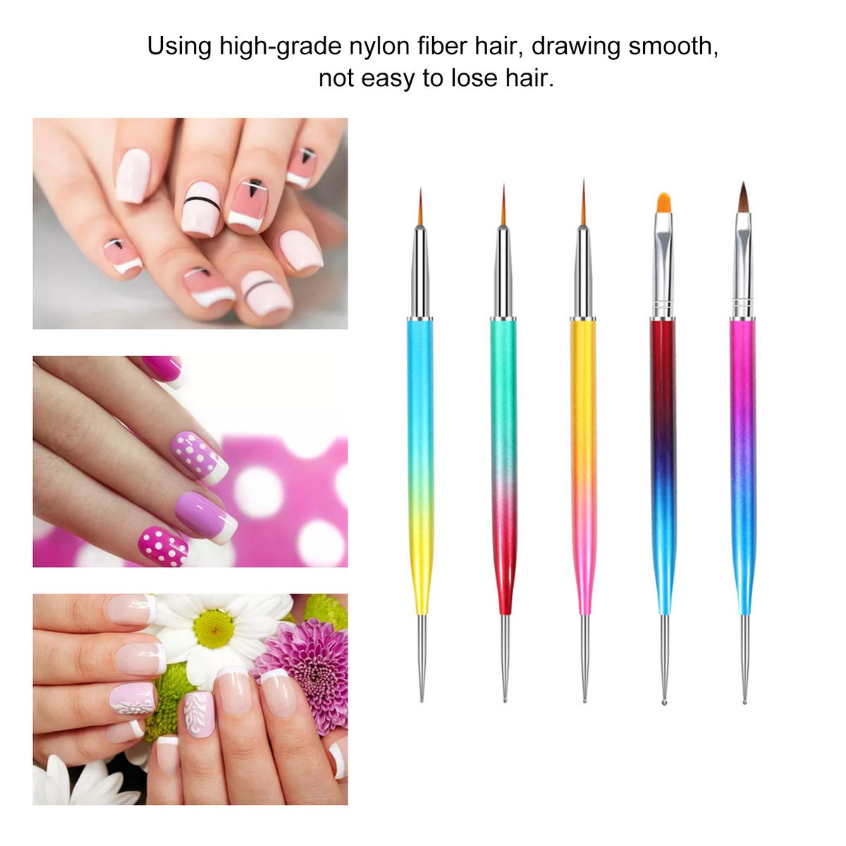 5PCS Nail Liner Pen Kit For Drawing Lines Details Stripes